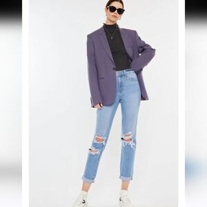 KANCAN Bridget Ultra High Rise Mom Jeans light wash. Size 0/23